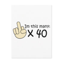 40th Birthday Post Card