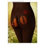 40th birthday sexy rear end. greeting cards