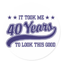 40th Birthday Sticker