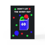 40th Surprise Birthday Party Invitation -- Secret cards