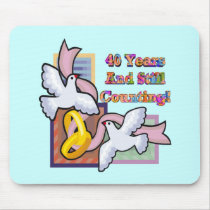40th Wedding Anniversary Gifts Mouse Mats
