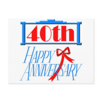 40th Wedding Anniversary Gifts Postcard