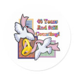 40th wedding anniversary gw round stickers