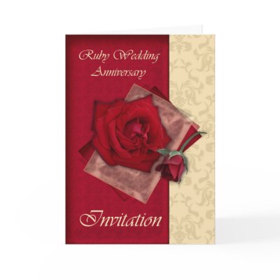 40th Wedding Anniversary Invitation Card by moonlake