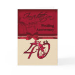 40th Wedding Anniversary Invitation Card