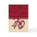 40th Wedding Anniversary Invitation Card