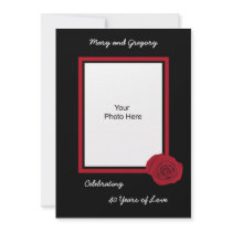 40th Wedding Anniversary Invitation -- Photo