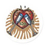 40th wedding anniversary t sticker