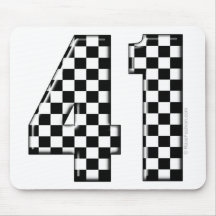 41 chequered number mousemat