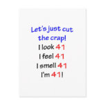41  Let's cut the crap