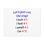 41  Let's cut the crap