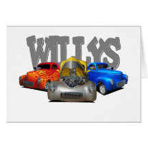 41 willys greeting cards