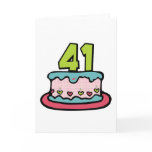 41 Year Old Birthday Cake Greeting Cards