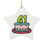 41 Year Old Birthday Cake Ornament