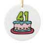 41 Year Old Birthday Cake Christmas Tree Ornaments