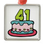 41 Year Old Birthday Cake Christmas Ornaments