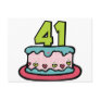 41 Year Old Birthday Cake Postcard