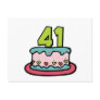 41 Year Old Birthday Cake Postcard