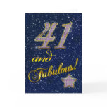 41st Birthday party Invitation Card