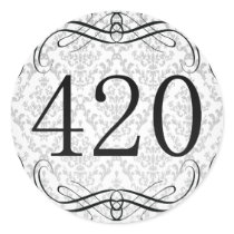420 Area Code Round Sticker