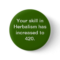 420 herbalism Button (Green)
