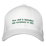 420 Herbalism Hat (White) embroidered hats