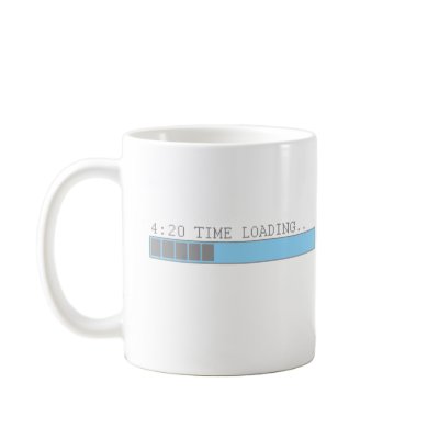 420 time loading funny mens or girls comedy coffee mug by funnybonezone