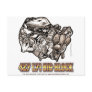 427 L71 Big Block Corvette Engine Postcard