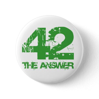 42 Is The Answer Button by alternateworlds
