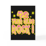 42 Year Olds Rock! (Pink) Greeting Card