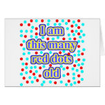 43 Red Dots Old Greeting Cards