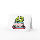 43 Year Old Birthday Cake Greeting Cards