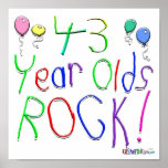 43 Year Olds Rock ! Posters