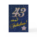 43rd Birthday party Invitation Greeting Card