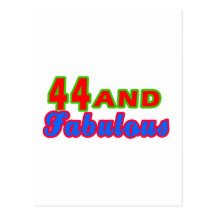 44 and Fabulous Birthday Designs Postcards