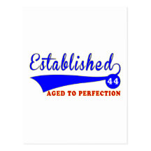 44 Birthday Aged To Perfection Post Card