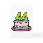 44 Year Old Birthday Cake Greeting Cards