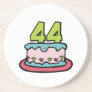 44 Year Old Birthday Cake Beverage Coasters