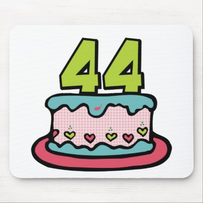 44 Year Old Birthday Cake Mousepad by Birthday_Bash