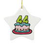 44 Year Old Birthday Cake Christmas Ornaments