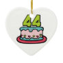 44 Year Old Birthday Cake Ornament