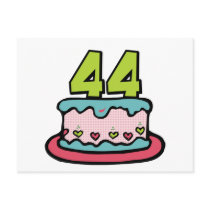 44 Year Old Birthday Cake Postcard