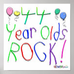 44 Year Olds Rock ! Print