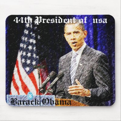 44th President of  usa, Barack Obama Mouse Pad by AFRICANKOKO