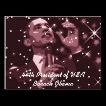 44th President of USA Barack Obama postcards