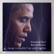 44th President of USA Barack Obama Poster