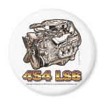 454 LS6 Corvette Engine Fridge Magnets