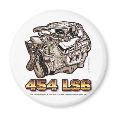 454 LS6 Corvette Engine Fridge Magnets by Scott427