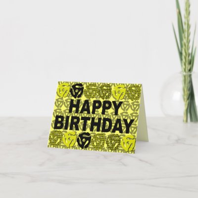 45 Record Insert Birthday Card | Zazzle.co.uk