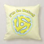 45 RPM Adapter So Retro Throw Pillows